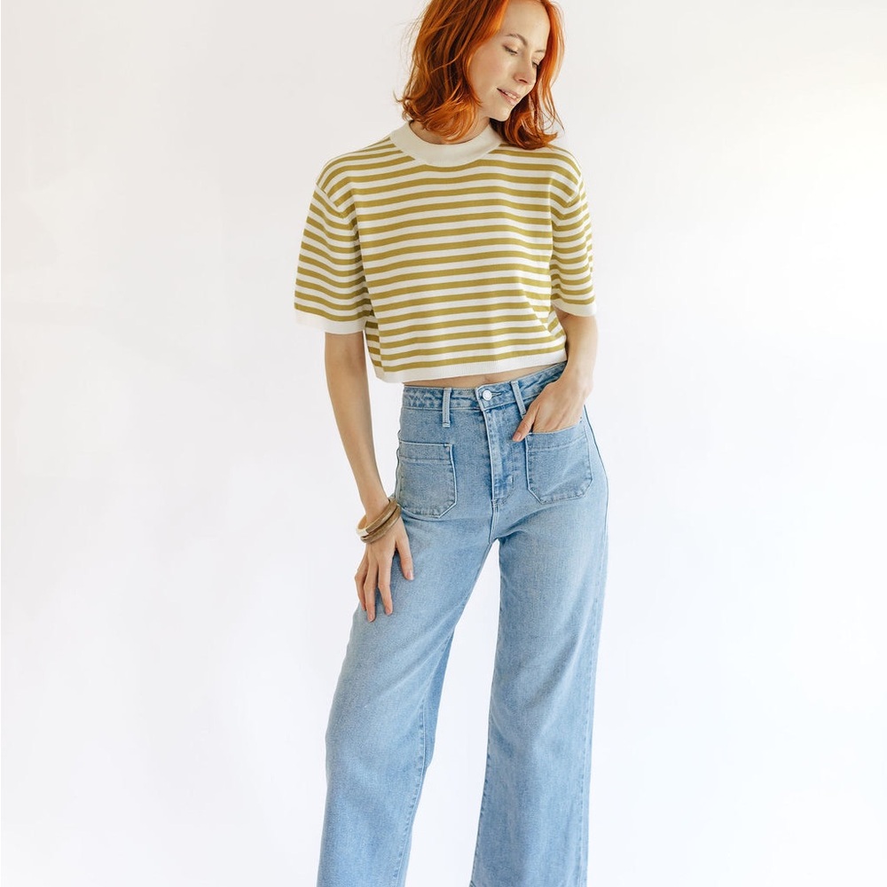 The Pera Striped Crop Top
